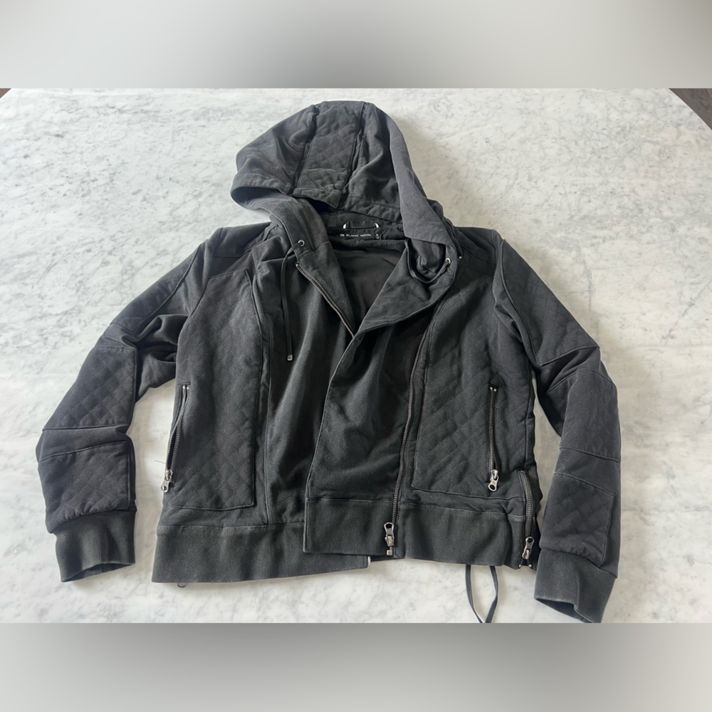LIKE BRAND NEW BLANC NOIR MOTO HOOD JACKET 🖤🖤SOLD OUT